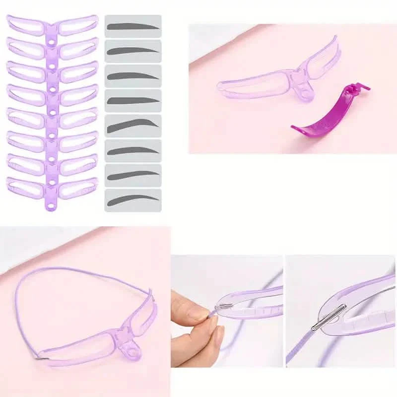 8-Piece: Eyebrow Shaping Stencils Kit
