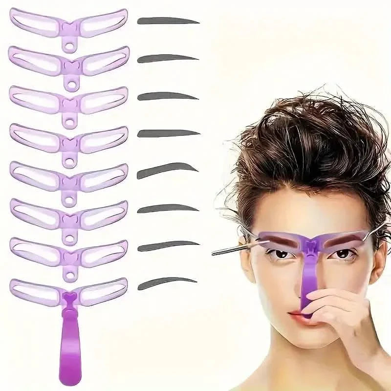 8-Piece: Eyebrow Shaping Stencils Kit