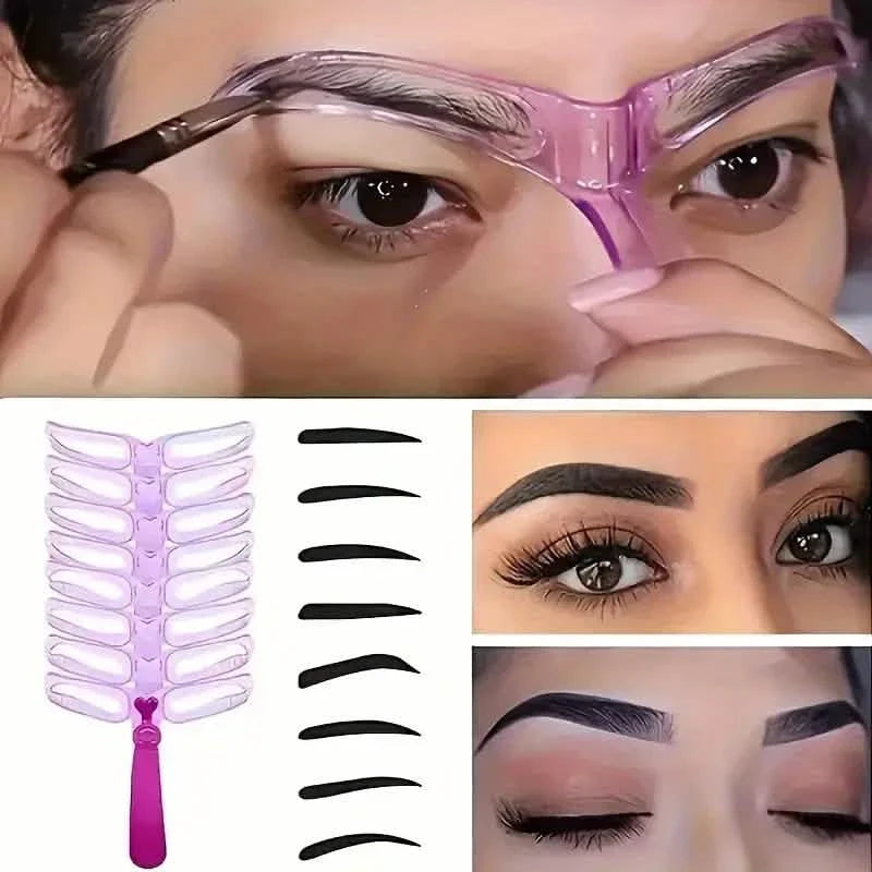 8-Piece: Eyebrow Shaping Stencils Kit